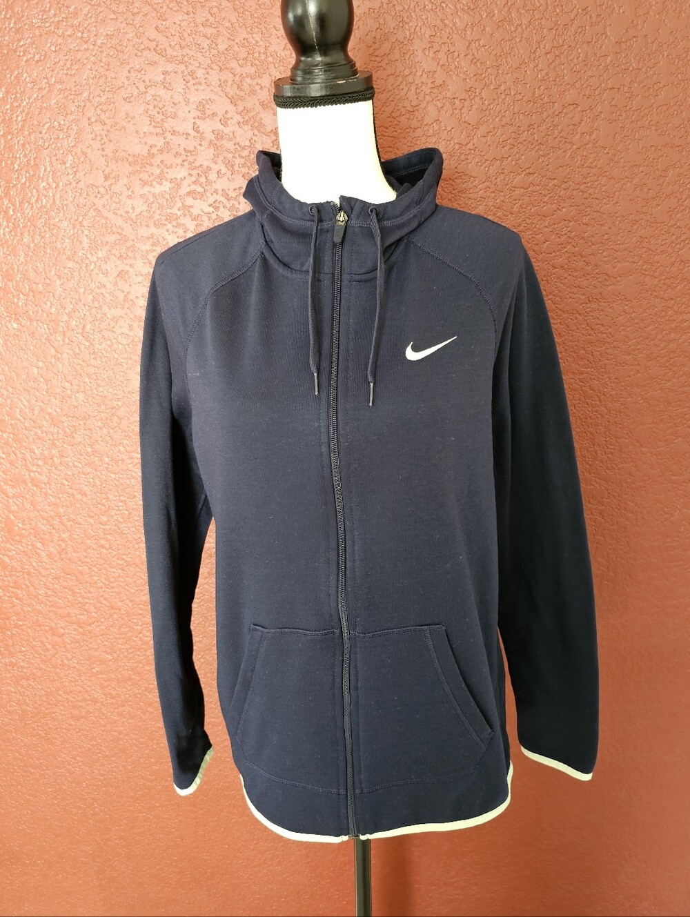 Nike Womens  Navy Full‑Zip Hoodie Jacket